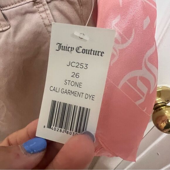 NWT Juicy Couture stone jeggings skinny leg ankle women's size 26 with bandana - Picture 13 of 14